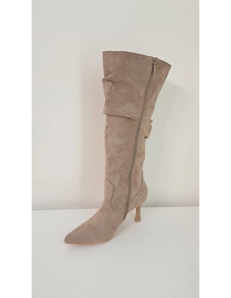 Stivale In Camoscio Lampo Laterale